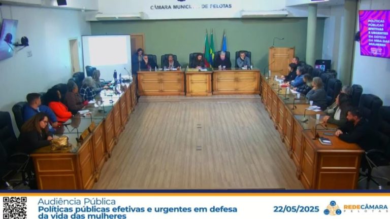 Audiência na Câmara de Vereadores/as de Pelotas: “Políticas Públicas efetivas e urgentes em defesa da vida das Mulheres”
