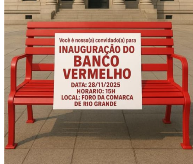 Inauguração do Banco Vermelho no Fórum da Comarca de Rio Grande