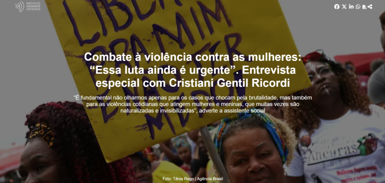 Observatório Nosotras na mídia | Entrevista ao IHU sobre combate à violência contra as mulheres e feminicídio