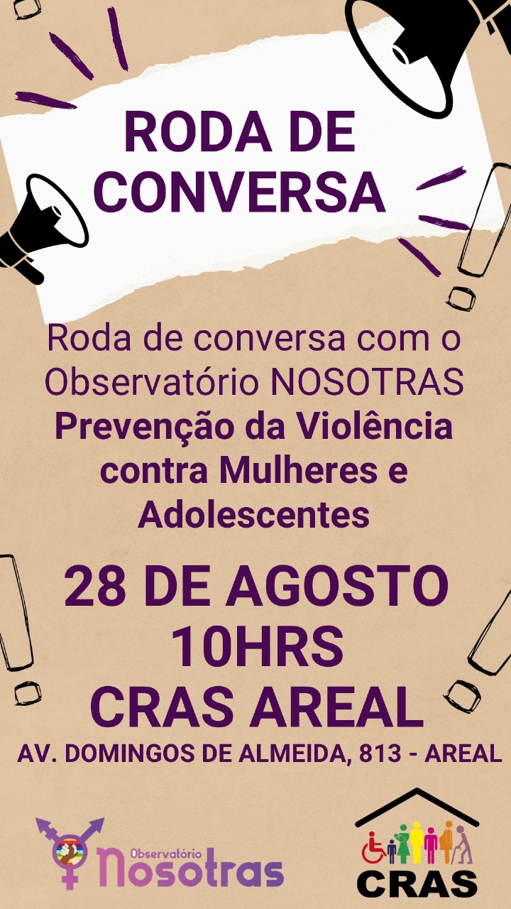Roda de Conversa no CRAS Areal – alusivo ao Agosto Lilás