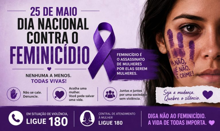 Calendário Feminista – 25/05 Dia Nacional Contra o Feminicídio